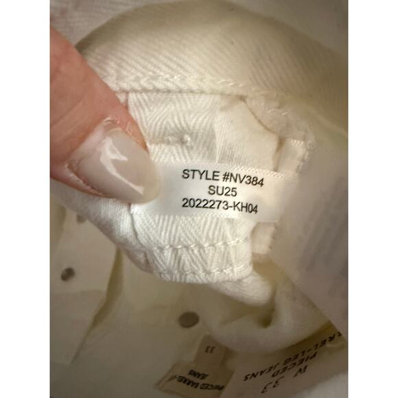 Madewell Pieced Barrel-Leg Jeans in Vintage Canvas White Women’s Size 33 NWT - Picture 11 of 12